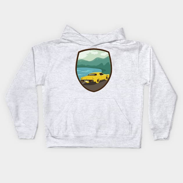 Classic Car Road Trip Kids Hoodie by SWON Design